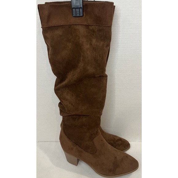 Time and Tru Memory Foam Slouch Boot Cognac Size 7! NEW! - Picture 1 of 8